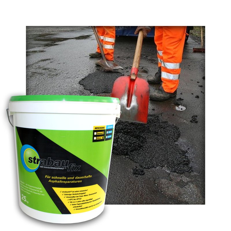 25 kg Kaltasphalt Reparaturasphalt Bitumen Asphalt Teer 0-5mm Bitumengemisch 