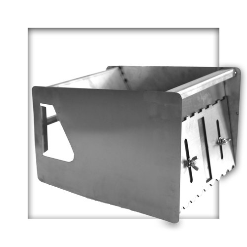 Mörtelschlitten aus Edelstahl  f. Dünnbettmörtel Mauerstärke 240 mm