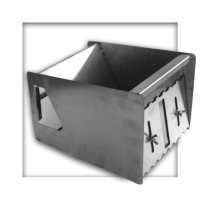 Mörtelschlitten aus Edelstahl  f. Dünnbettmörtel Mauerstärke 240 mm