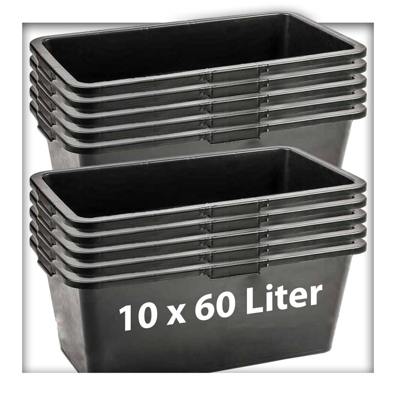 10 Stk. 60 Liter Mörtelkasten Pflanzwanne Tuppe Zementkübel Maurerkas, 42,90 €