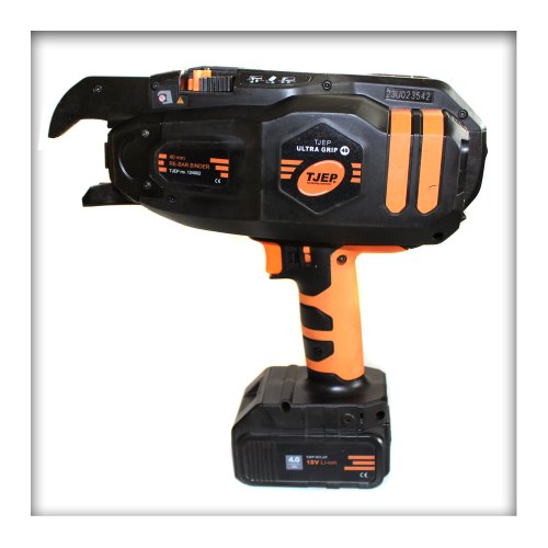 TJEP ULTRA GRIP 40 für Ø 12-40 mm Akku Drahtbindemaschine + 100 Rollen Bindedraht Vorführgerät